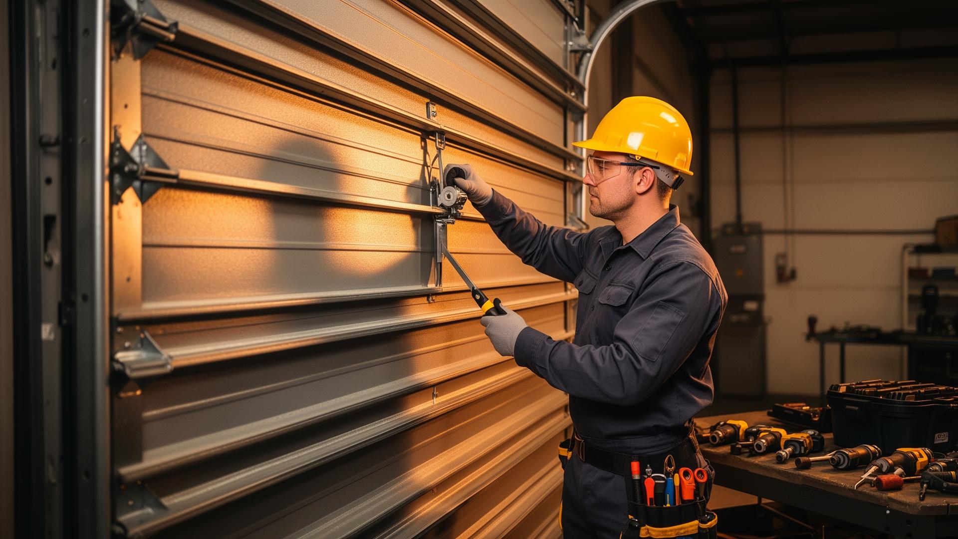 Professional garage door technician